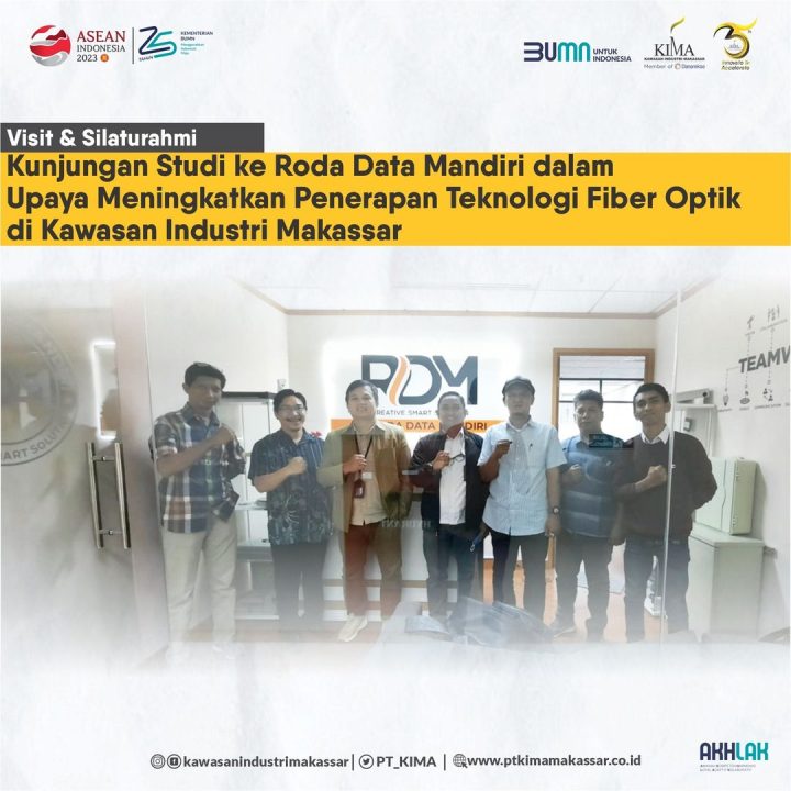 Kunjungan Studi ke Roda Data Mandiri dalam Upaya Meningkatkan penerapan Teknologi fiber Optik di Kawasan Industri Makassar