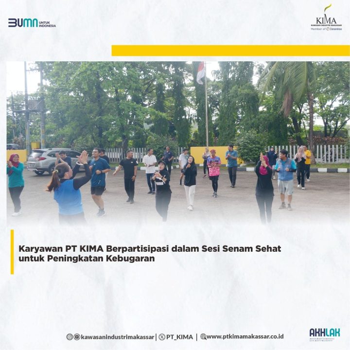 Karyawan PT KIMA Berpartisipasi dalam Sesi Senam Sehat untuk Peningkatan Kebugaran