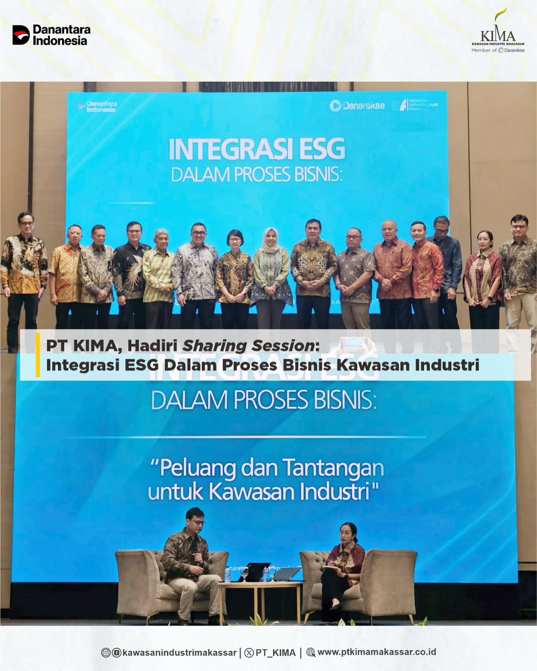Komitmen Keberlanjutan, KIMA Dukung Integrasi ESG dalam Bisnis Kawasan Industri