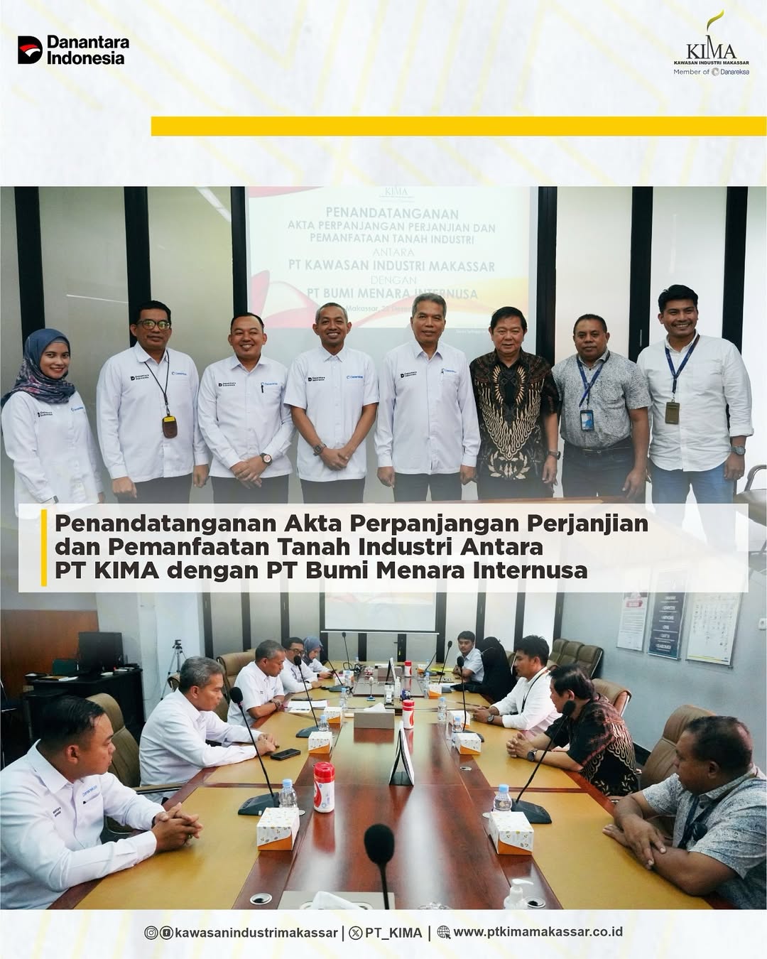 Perkuat Sinergi Industri, PT KIMA dan PT BMI Perpanjang Kerja Sama Lahan Industri