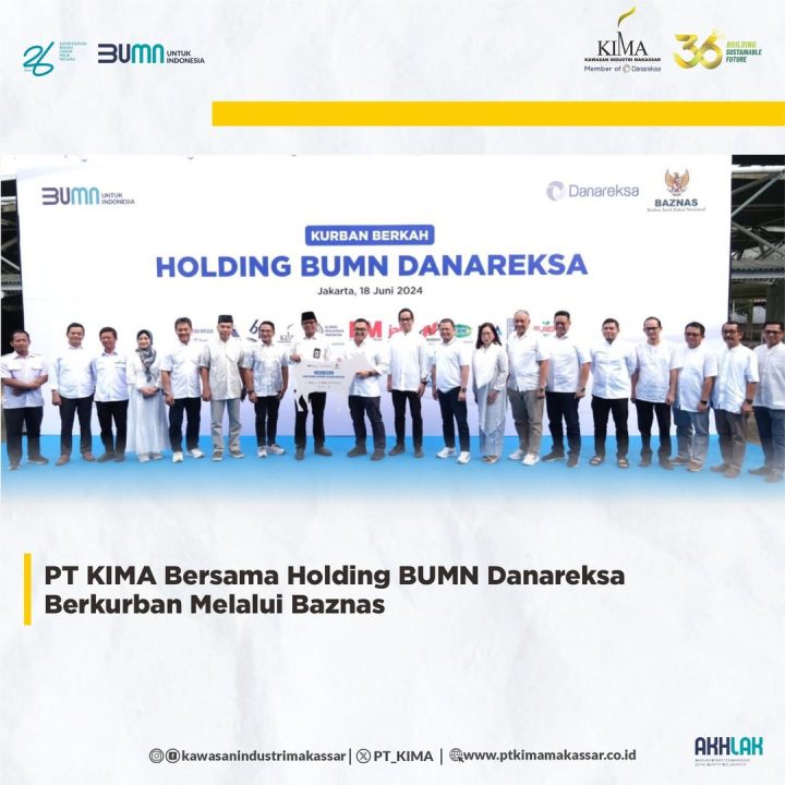 PT KIMA Bersama Holding BUMN Danareksa Berkuban Melalui Baznas