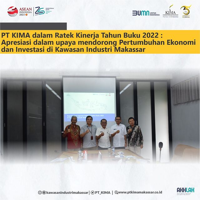 PT KIMA dalam Ratek kinerja Tahun Buku 2022