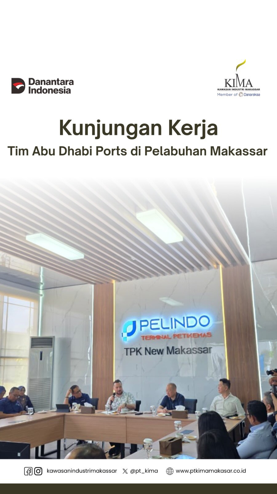 PT KIMA dan Abu Dhabi Ports Jajaki Peluang Kerja Sama Pengembangan Kawasan Industri Indonesia Timur