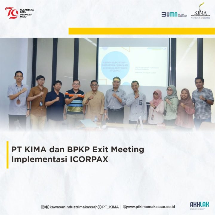 PT KIMA dan BPKP Exit Meeting Implementasi ICORPAX