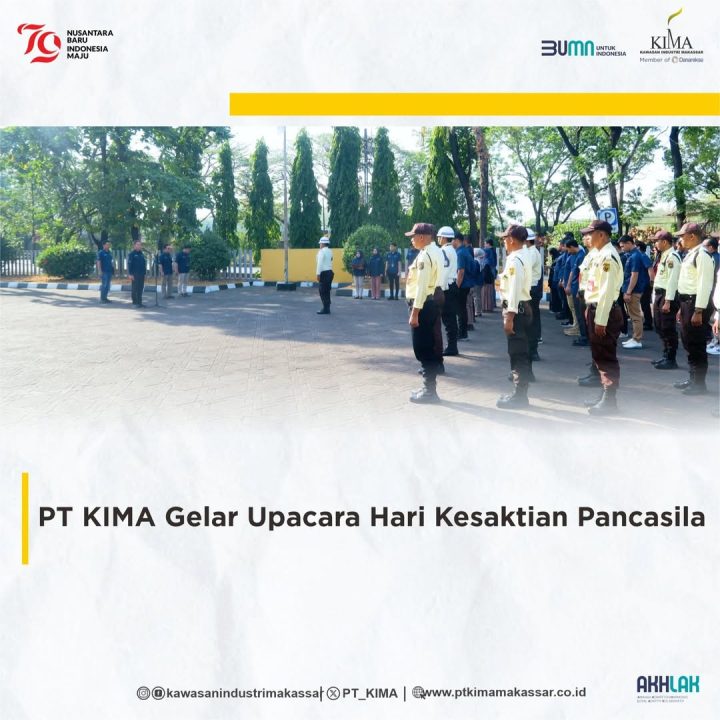 PT KIMA Gelar Upacara Hari Kesaktian Pancasila