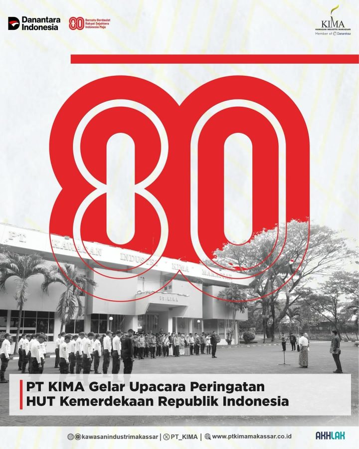 PT KIMA Gelar Upacara Peringatan HUT Kemerdekaan Republik Indonesia