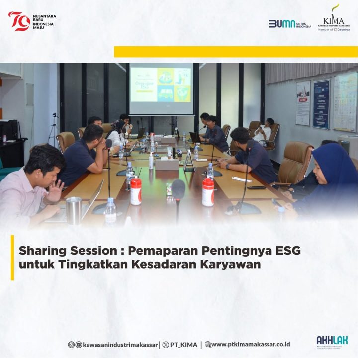 Sharing Session : Pemaparan Pentingnya ESG untuk Tingkatkan Kesadaran Karyawan