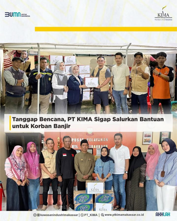 Tanggap Bencana, PT KIMA Sigap Salurkan Bantuan untuk Korban Banjir
