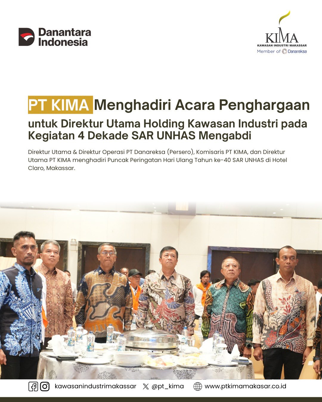 Direktur Utama PT Danareksa Terima Penghargaan pada Peringatan 40 Tahun SAR UNHAS