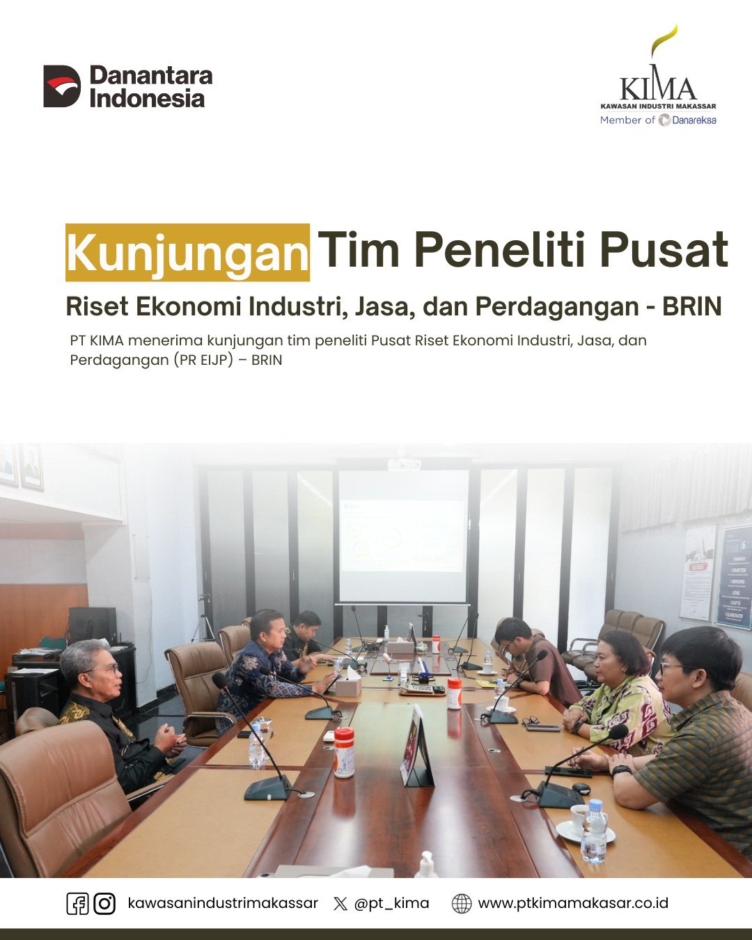 PT KIMA dan BRIN Bahas Strategi Pengembangan Industri untuk Ketahanan Ekonomi Berkelanjutan