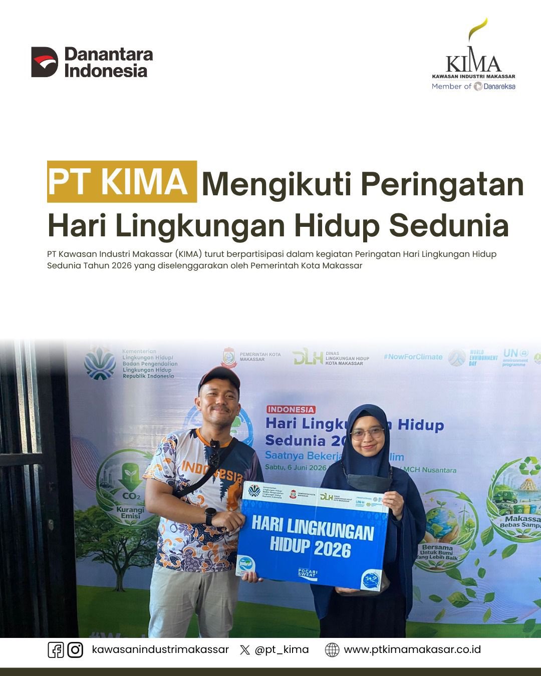PT KIMA Berpartisipasi dalam Peringatan Hari Lingkungan Hidup Sedunia 2026 di Kota Makassar