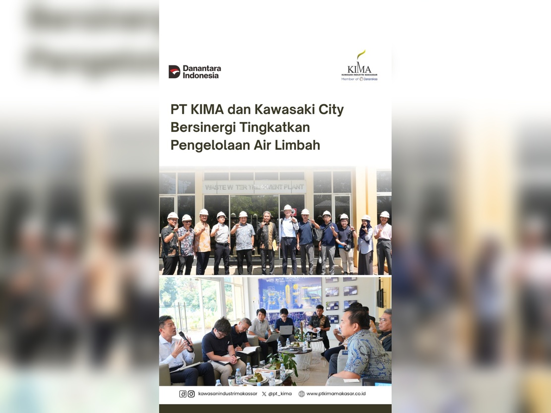 PT KIMA dan Kawasaki City Mulai Kolaborasi Strategis, Fokus Tingkatkan Kualitas WWTP dan Dorong Dekarbonisasi